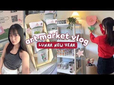 ART MARKET VLOG ✦ first pop up of 2026, market prep & results, booth display, best/worst sellers