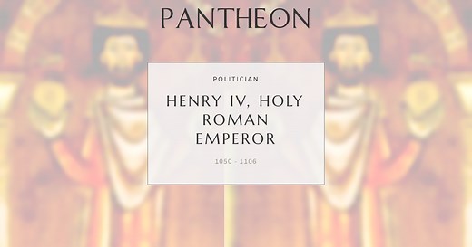 Henry IV, Holy Roman Emperor Biography | Pantheon