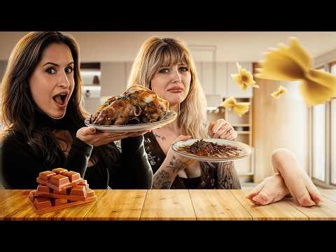 ON CUISINE des PÂTES AUX CHOCOLATS et des PIEDS de COCHON ! (c’est horrible)