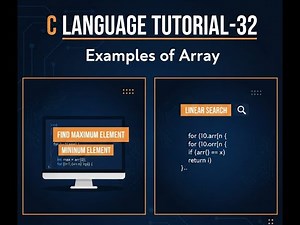 C Language Tutorial-32 | Array Coding Examples in C