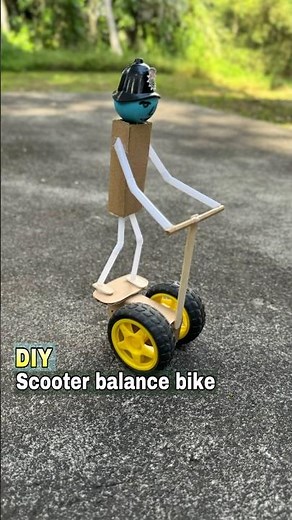 Diy creative mini scooter | sepeda keseimbangan bertenaga #diy #toys #creative #amazing #mainan