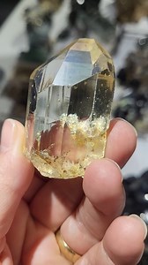 We are here at the Tucson Gem Show on a buying trip for our business, but folks are often curious what we might pick up for our own personal collection... . ...Meet this canary yellow topaz from Nigeria 💛😍 It was love at first sight, and we just had to take her home!!! . (Thank you to our friends at @nharoafrica for the hook up! 🙌) . . . #DiamondMountainMining #TucsonGemShow2025 #Tucson #MineralCity #Gem #Topaz #FineMinerals #AfricanMinerals #Beauty #Treasure #ShowAndTell #PrivateCollection #