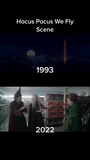 Hocus Pocus We Fly Scene #broom #disneyplus #disney #sandersonsisters #hocuspocus #hocuspocus2 #fyp #disneymovienight #spooky #halloween #broomscene