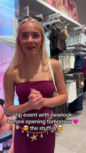 Miley in her element in the new look store in metro centre they have really thought of everything absolutely beautiful clothes 🩷😍#915collection #newlook #NewLook915 #shopaholic opens tomorrow 🧡#metrocentre