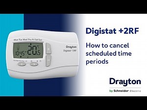 How to cancel scheduled time periods on the Drayton Digistat +2RF