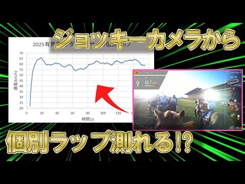 [検証]ジョッキーカメラから馬の個別ラップ計測を計測してみた