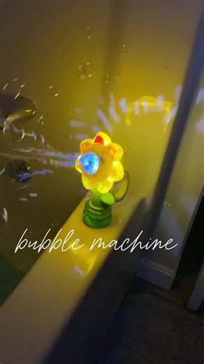 What’s more fun than a tub with a light up bubble machine? 🫧 #bubbles #bathtime #nightroutine #bubblemachine #sahm