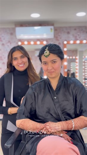 bonanza ladies salon on Instagram: "Weddings change everything the energy, the emotions, the glow… and today, she felt all of it.✨❤️ After an unforgettable sangeet night with us, she walked into her wedding glam with the kind of trust that feels rare the ‘do whatever you think is best’ kind of trust. But every bride has one wish… and hers was simple, powerful, and classic red lips for her big day. A color that carries tradition, strength, and that undeniable bridal charm. So we created a look wh