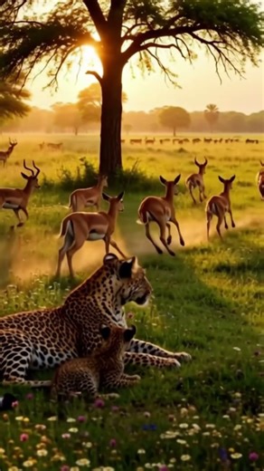 Leopards fiercely fight on the grassland ! #wildlife #animals #wildlife #documentary #fighting