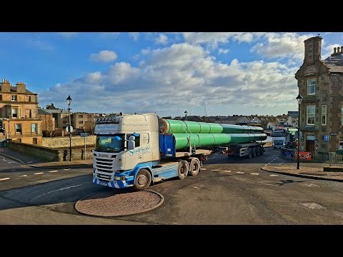 Some of the Last Loads of Pipes For Subsea7 Transported Through Wick
