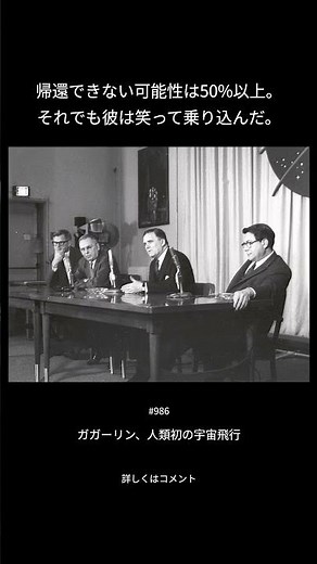ガガーリン、人類初の宇宙飛行（986/1000）