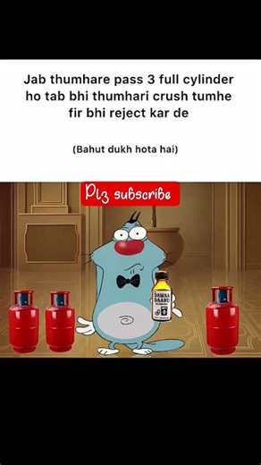 "3 cylinder ka dahej bhi kaam nahi aaya... 💔"#oggyandthecockroaches #hindimemes #relatable #desimeme