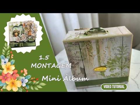 1.5- Como Fazer um Mini Álbum em formato Maleta 🧳 com uma Lateral Transparente - Passo a Passo