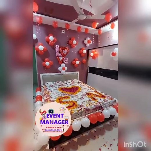 wedding First night bedroom decoration idea | First night Room Decoration | romantic Room Decoration