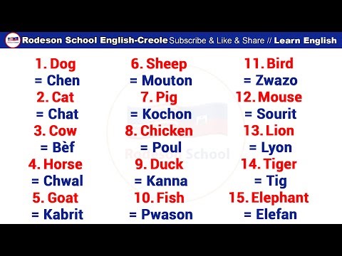 Learn 15 Animal Names in English with Haitian Creole Translation 🇭🇹 | Vocabulary Lesson #3