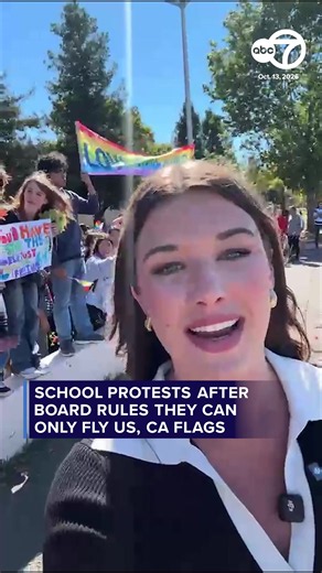 Dozens of students gathered outside Sonoma Valley High School to protest a school board decision that prohibits schools from flying the Pride flag, arguing that the move ignores students' voices and undermines efforts to foster an inclusive environment. For more information, click the link below https://abc7news.com/19936426/ ⠀ #pride #prideflag #protest #studentwalkout #walkout #sonoma #california #abc7news