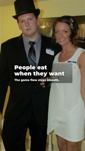 Buffet-style food is best for our murder mystery parties