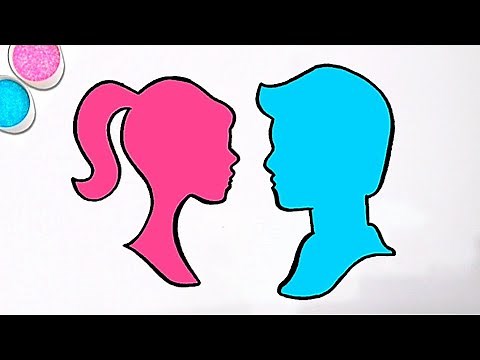 How to Draw Barbie and Ken Logo | Easy Barbie & Ken Drawing | Drawing for kids