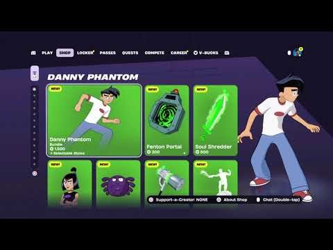 Fortnite New Danny Phantom Skin & New Sam Manson Skin + Showcase (Fortnite X Danny Phantom)