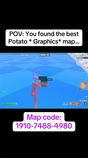 Best potato map! #fortnite #adam1v1 #potatographics #gaming #viral | potato graphics fortnite