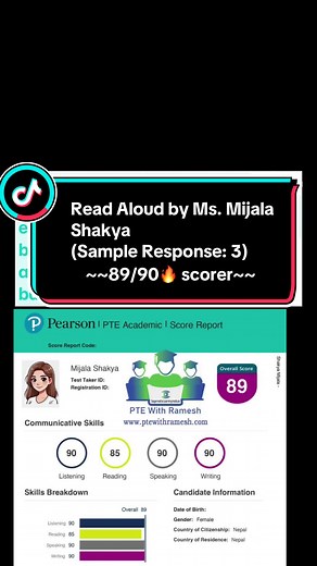 Here’s a real sample from a student who scored 89/90 in the final PTE exam! 🎯 Want to improve your speaking? Shadow this sample—match the pronunciation, fluency, and pacing to boost your score! 💯 #sagarmathalearninginstitute #ptewithramesh #readaloud #shadowing #foryou #ptescorereport Text Source: languageacademy.com.au