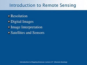 Introduction to Remote Sensing - SlideServe