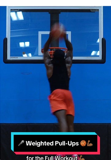 Weighted Pull-Ups 💪🏾 Train Heavy, Play Light 🏀🚀 #basketball #pullups
