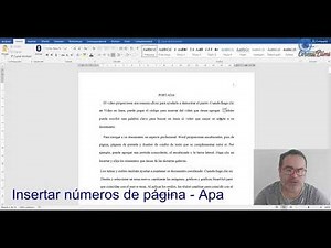 Insertar número de página Apa