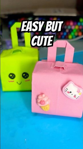 DIY Cute Paper Mini Backpack | easy to make | try it | paper craft idea #papercrafts #diy #crafts