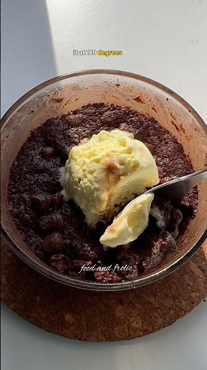 Single serve double chocolate brownie recipe #brownie #singleserve