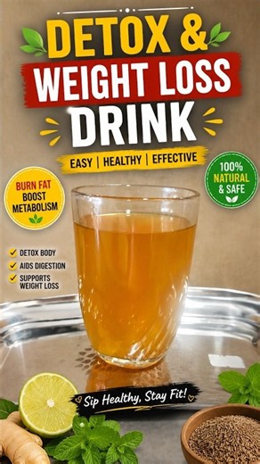 Detox & Weight Loss Drink | Healthy Morning Drink Recipe | Refreshing Detox Drink #Shorts