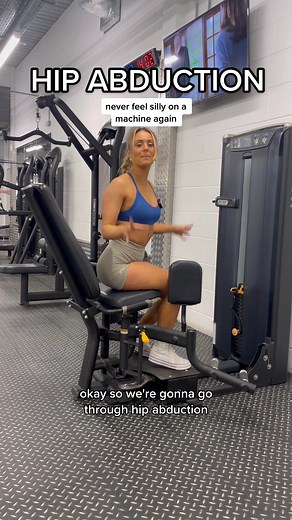 how to use the hip abduction machine why ✨🧡 #fit #gym #gymtok #machine