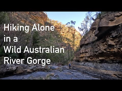 Hiking Alone | Backpacking in a Wild River Gorge Australia with a beautiful campsite 4K