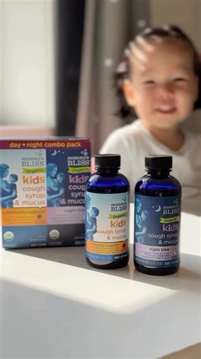 A cough trying to shut down the fun? Hard pass. Our Organic Kids Cough Syrups are made without dyes, alcohol, parabens, artificial flavors, sweeteners, or the top 9 allergens - giving you peace of mind while they get back to giggles and playtime 💕. Pick us up wherever you shop for kids wellness essentials! Video by: @Assem.ugc | Mommy's Bliss