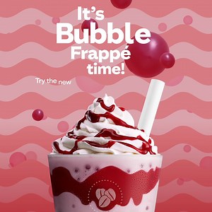 No summer treat compares to this! Introducing the new Raspberry Mini Bubble Frappé 😍 | Costa Coffee