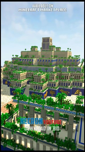 Hanging Gardens of Babylon in Minecraft Tutorial