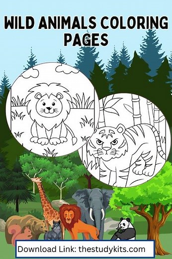 Wild Animals Coloring Pages Safari Animals Coloring Pages for Kids