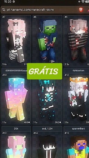 como ter SKINS TOTALMENTE DE GRAÇA NO MINECRAFT #minecraft #skinsgratis #skinsgratis