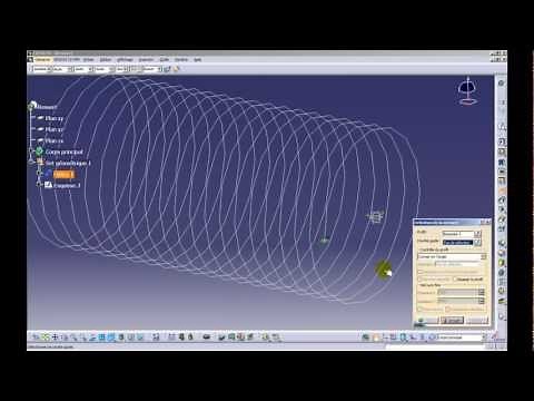 Tutoriel Catia : Créer un ressort (Forme / Shape, Generative shape design)