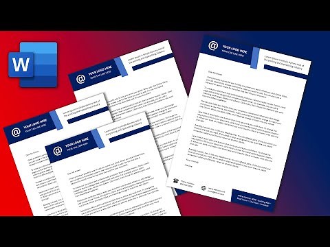 How to Make a Letterhead in Word | Letterhead in Headers and Footers