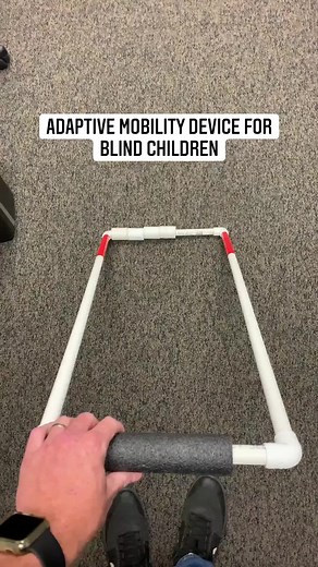 9K views · 186 reactions | Adaptive Mobility Device for Blind Children #homemade #mobility #tool #blind #safety | Blind on the Move | Facebook