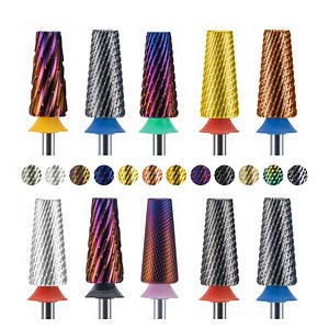 [Hot Item] Nail Drill Bit Set Gold Tungsten Steel E-File Bit Professional Use