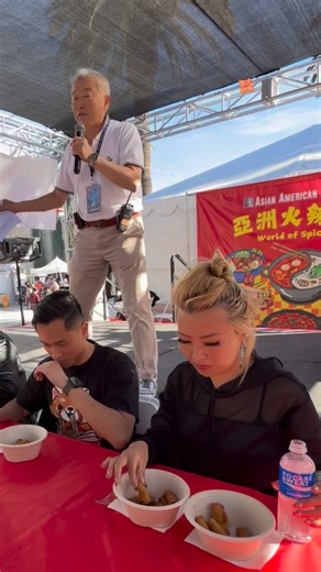 🥗🥩🌯🍟Raina Huang🍔🍗🍕🥙 on Instagram: "Lumpia Eating Contest at Asian Expo in Pomona, CA @aaexpo @mikethemunch Thank you for the lumpia @islandpacificmarket"