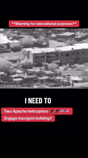 Apache Helicopters Attack Insurgent Position