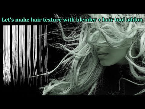 Let's make hair texture in blender + hair tool addon