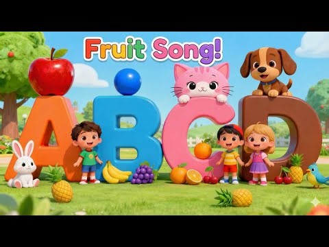 Learn All Fruit Names A to Z | Yummy Fruits Song for Kids 🍎🍓