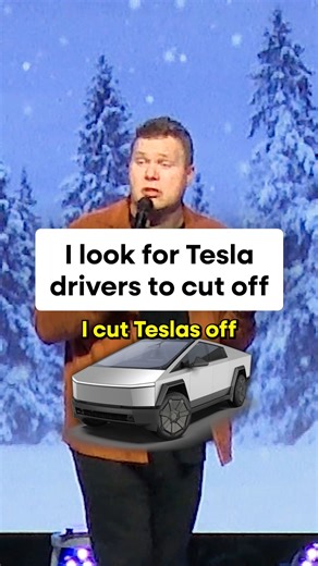I look for Teslas to cut off #tesla #driving #dashcam #standupcomedy #reels | Jaron Myers
