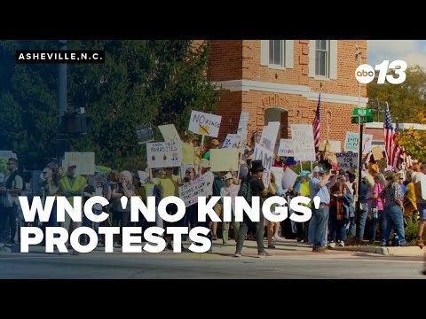 Thousands rally across WNC against Trump's policies in 'No Kings' protests