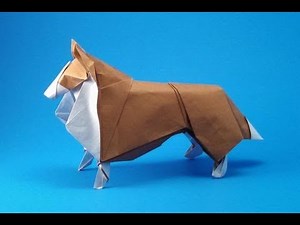 Origami - collie dog (tutorial)