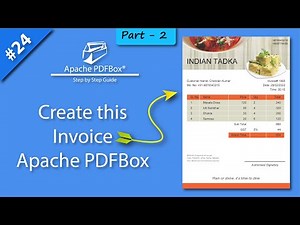 Apache PDFBox Invoice Tutorial, Pdfbox Invoice Example, Apache Pdfbox Invoice Example Part - 2